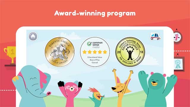 Khan Academy Kids Android đã giành nhiều giải thưởng về giáo dục