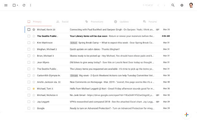 Giao diện Simplify Gmail 