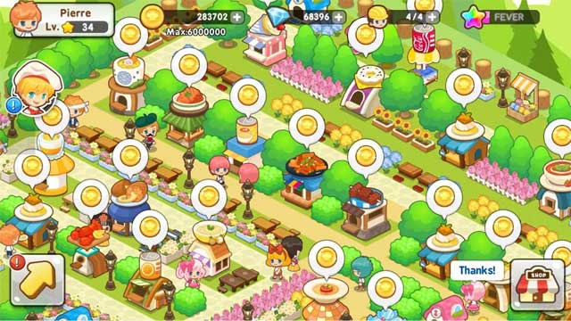 Restaurant Paradise Android sở hữu nền đồ họa dễ thương và đầy màu sắc