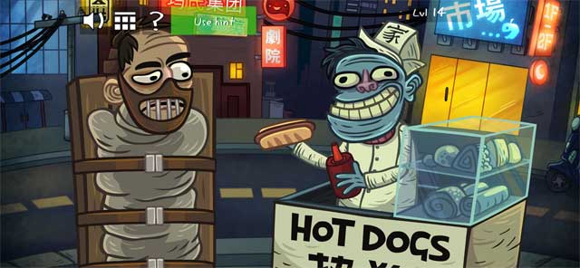 Cùng Troll Face thực hiện các trò chơi khăm hài hước trong Troll Face Quest Horror 