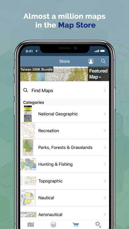 Map Store trong ứng dụng có 1 triệu bản đồ để bạn lựa chọn