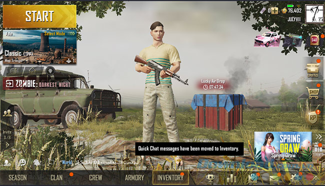 Giao diện sảnh chính