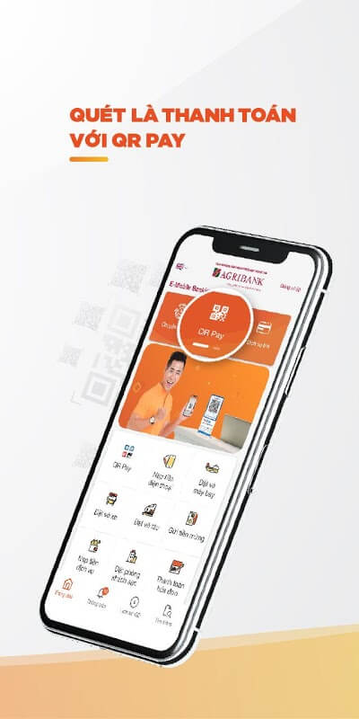 Thanh toán nhanh chóng với QR Pay trên Agribank E-Mobile banking