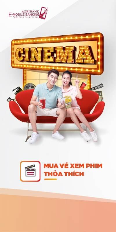 Mua vé xem phim trên Agribank E-Mobile Banking