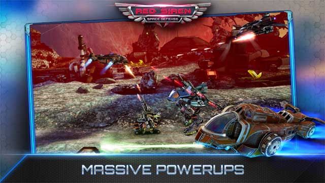 Red Siren: Space Defense for Android có nhiều bổ trợ tăng cường mạnh mẽ 