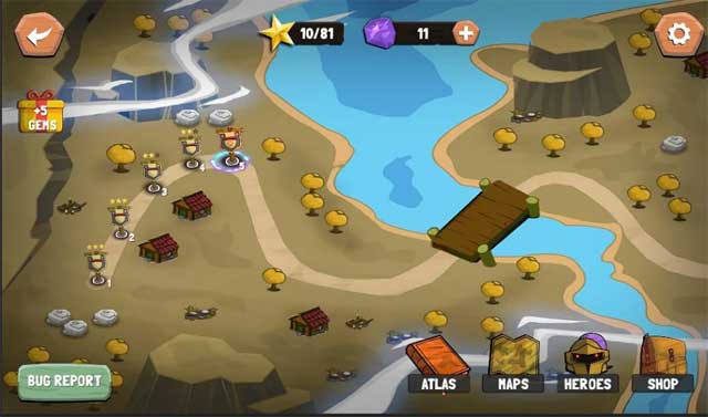 Môi trường trong Tower Defense: Fantasy TD for Android được thiết kế đẹp và sống động