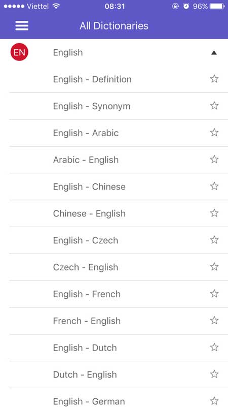 WordReference hỗ trợ nhiều cặp ngôn ngữ khác nhau