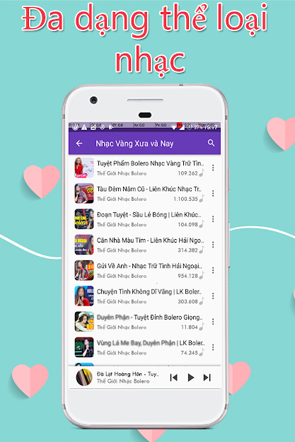 Ứng dụng nghe nhạc vàng, nhạc tiền chiến