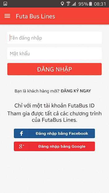 Đăng nhập ứng dụng