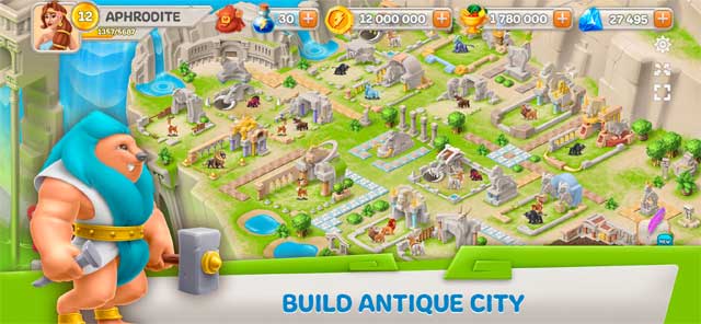 Xây dựng thành phố sử thi trên đỉnh Olympus trong Legends of Olympus