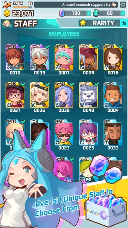 OH~! My Office có hơn 50 nhân vật khác nhau sở hữu những khả năng đặc biệt