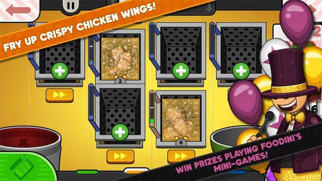 Rán những chiếc cánh gà nóng giòn và giành nhiều giải thưởng khi chơi các mini game
