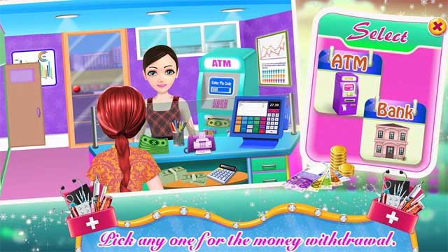 Trước khi đi mua sắm, bạn cần đến ngân hàng để rút tiền mặt