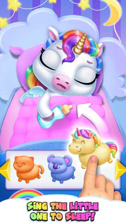 Nhiệm vụ khác của bé trong My Little Unicorn là ru kỳ lân ngủ