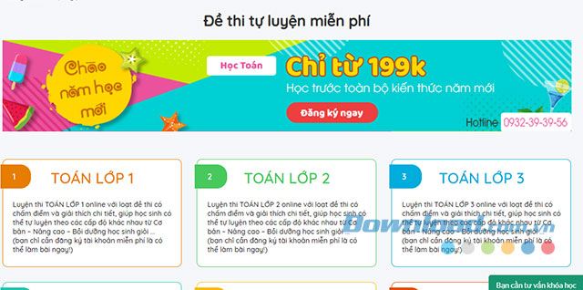 Đề thi tự luyện miễn phí cho học viên