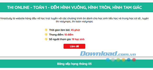 Làm đề thi online có tính giờ