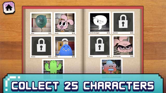 Thu thập 25 nhân vật từ phim hoạt hình The Amazing World of Gumball