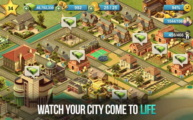 Theo dõi sự phát triển của thành phố bạn hằng mơ ước trong City Island 4 Simulation Town cho Mac