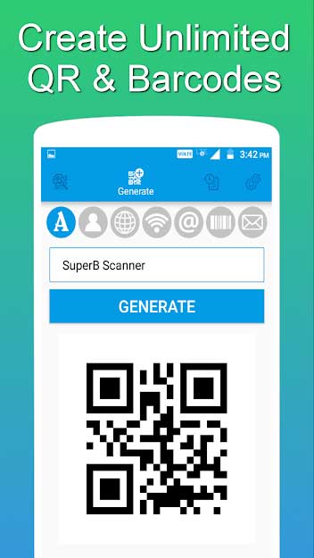 QR and Barcode Scanner Pro cho Android hỗ trợ tạo mã vạch