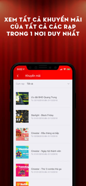 Xem lịch chiếu phim