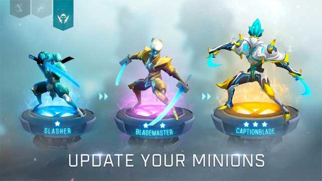 Mỗi anh hùng trong Arena of Evolution: Red Tides có 3 lần nâng cấp 
