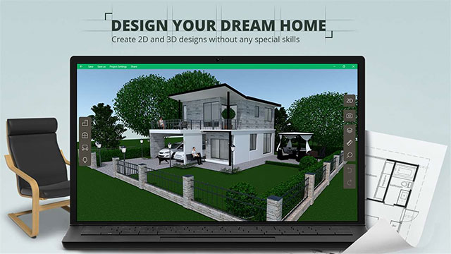 Ứng dụng thiết kế nhà và nội ngoại thất Planner 5D