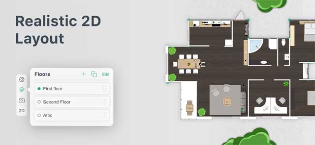 Thiết kế các bản vẽ 2D chân thực với Planner 5D