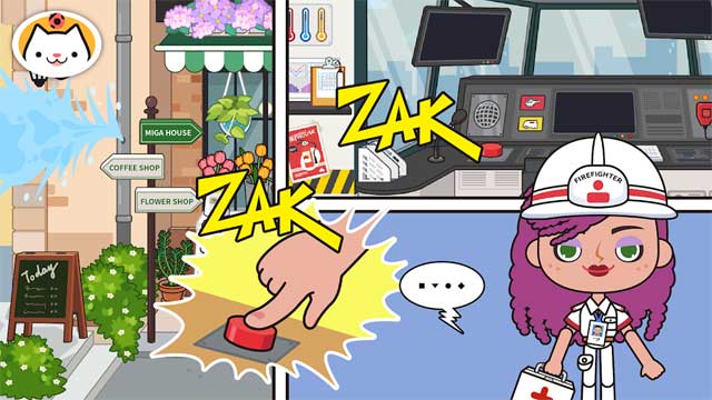 Miga Town: My Fire Station cho Android có rất nhiều hoạt động đang chờ bé khám phá