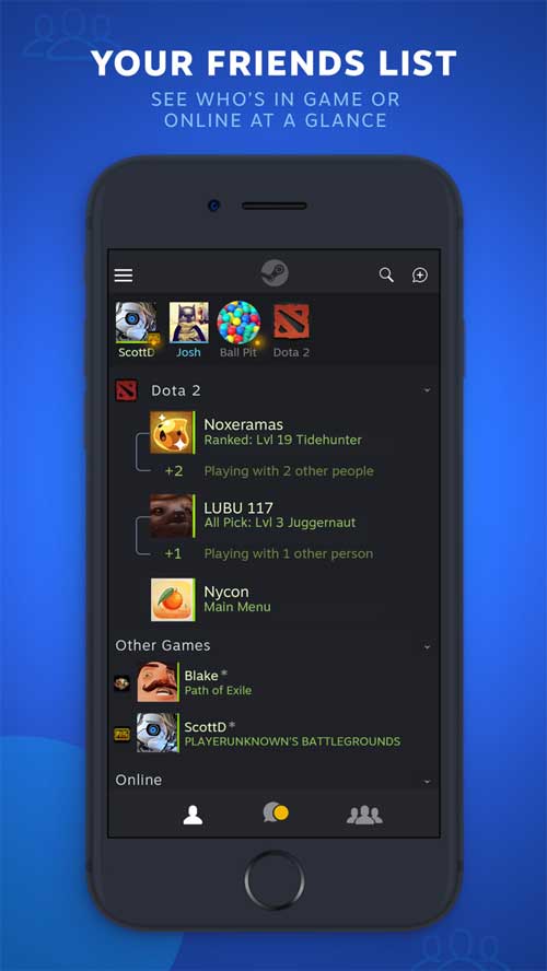 Steam Chat là ứng dụng nhắn tin độc lập đã được phát hành miễn phí trên App Store