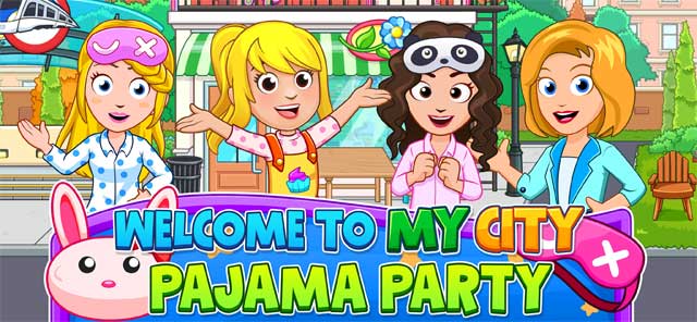 Game bé tổ chức bữa tiệc Pajama cùng bạn bè - My City: Pajama Party