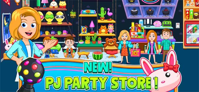 Mua nhiều vật dụng cần thiết và cả đồ ăn trong cửa hàng PJ Party