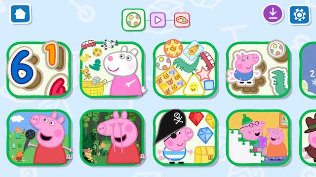 Vô số trò chơi giáo dục đang chờ các bé khám phá trong World of Peppa Pig Android