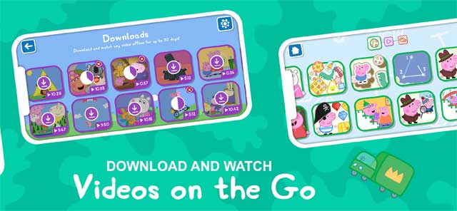 Download và xem các tập phim về Peppa Pig khi đang di chuyển