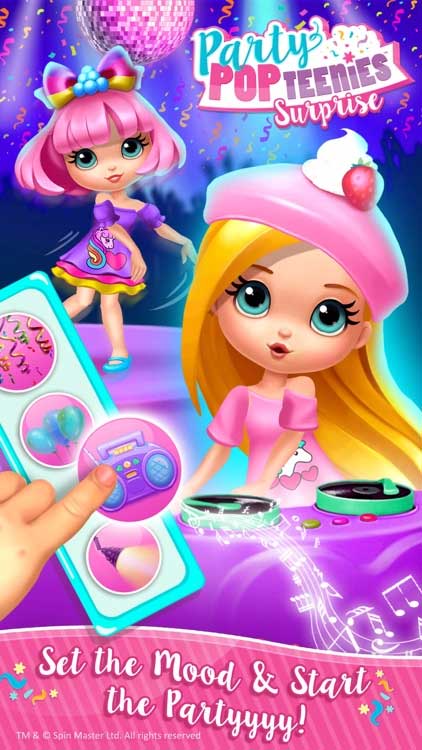 Bật các bài hát trong Party Popteenies