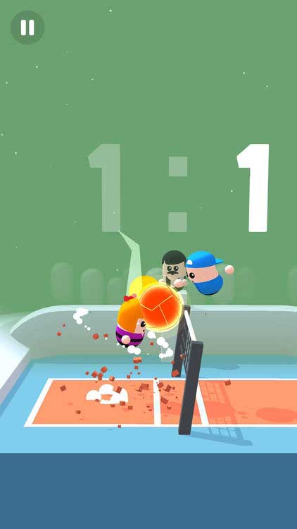 Tham gia trận đấu bóng chuyền 1v1 gay cấn trong Volley Beans