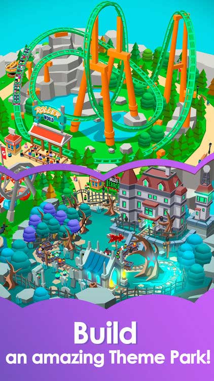 Xây dựng công viên giải trí đẳng cấp nhất thế giới trong Idle Theme Park