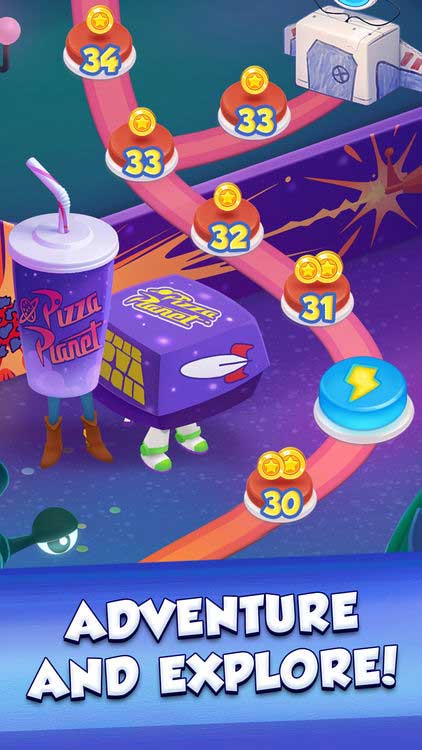 Bắt đầu cuộc phiêu lưu và khám phá nhiều địa điểm trong Toy Story