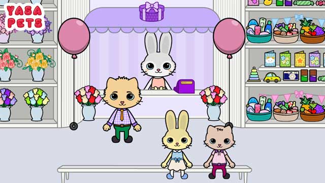 Đến cửa hàng quà tặng để mua hoa và thiệp nhằm động viên tinh thần người bệnh