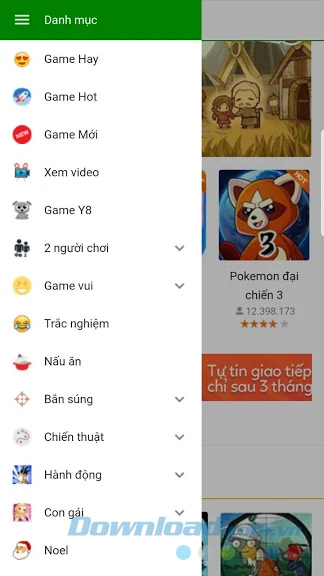 Các danh mục game 