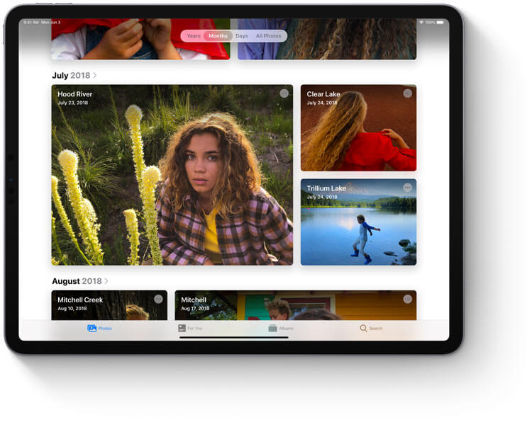 Tính năng Photos trong iPadOS