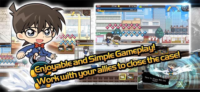 Case Closed Runner có lối chơi và cơ chế điều khiển đơn giản