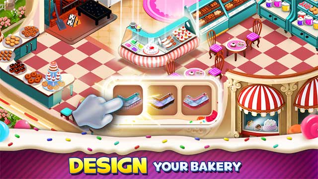 Thiết kế và trang trí tiệm bánh ngọt của riêng bạn trong game Sweet Escapes cho Android