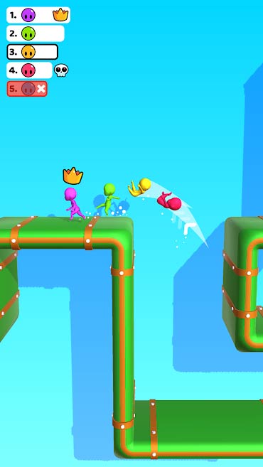 Chạy đua với 4 người chơi khác trong cuộc đua Run Race 3D gay cấn