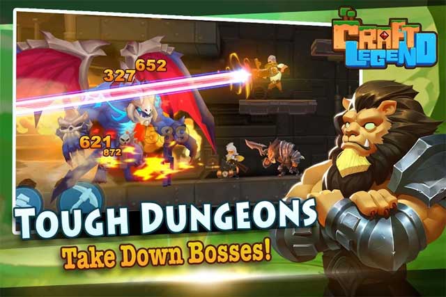 Thám hiểm ngục tối và đánh bại những tên trùm mạnh mẽ để nhận được vật phẩm giá trị