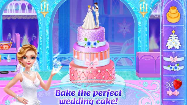 Làm bánh cưới và trang trí bánh cưới trong Ice Princess Royal Wedding Day