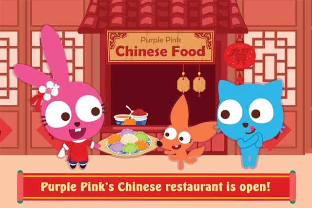 Purple Pink vừa mở một nhà hàng Trung Hoa mới, bé hãy đến và giúp đỡ cô ấy nhé