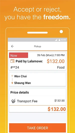 Ứng dụng giao hàng dành cho lái xe của Lalamove