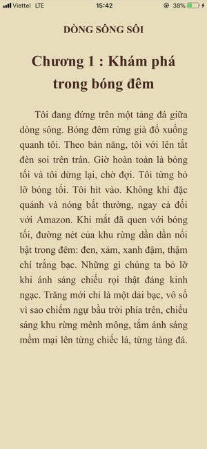 Giao diện đọc sách chi tiết