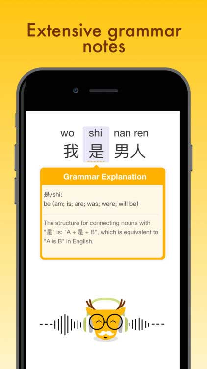 LingoDeer cung cấp các ghi chú ngữ pháp mở rộng