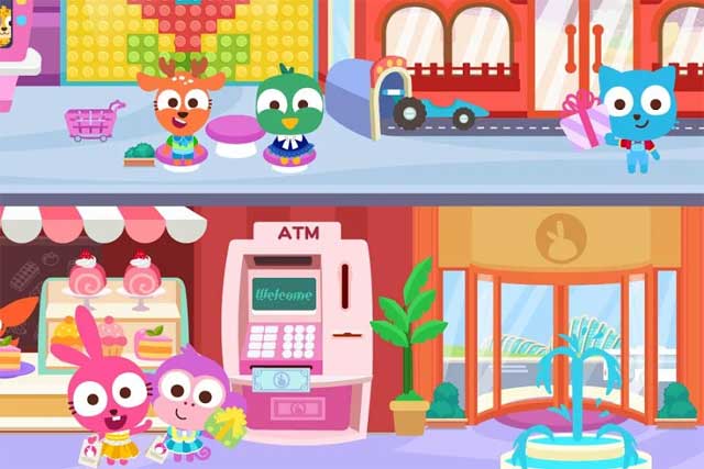 Đến khu trò chơi hoặc đến cây ATM để rút tiền mặt và mua sắm thỏa thích
